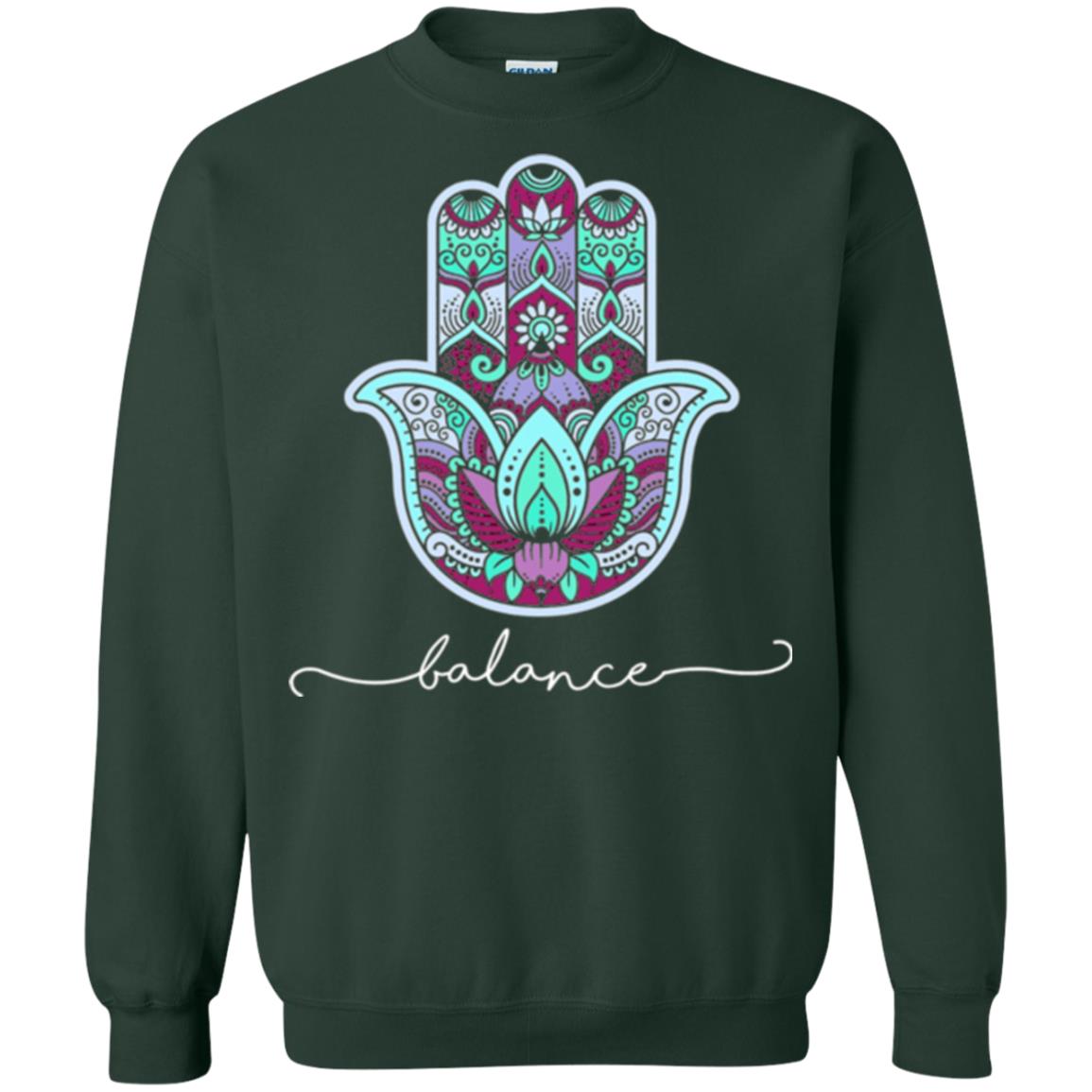 Balance Yoga Gym Hamsa T-shirt Forest Green