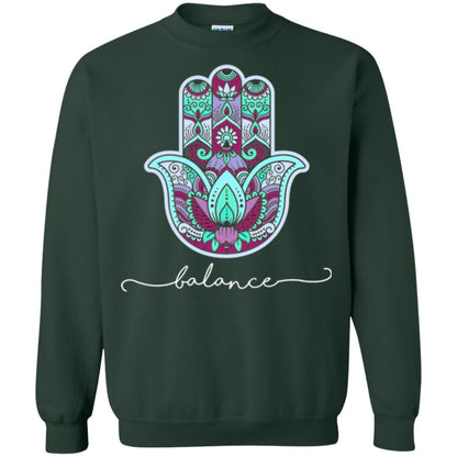 Balance Yoga Gym Hamsa T-shirt Forest Green