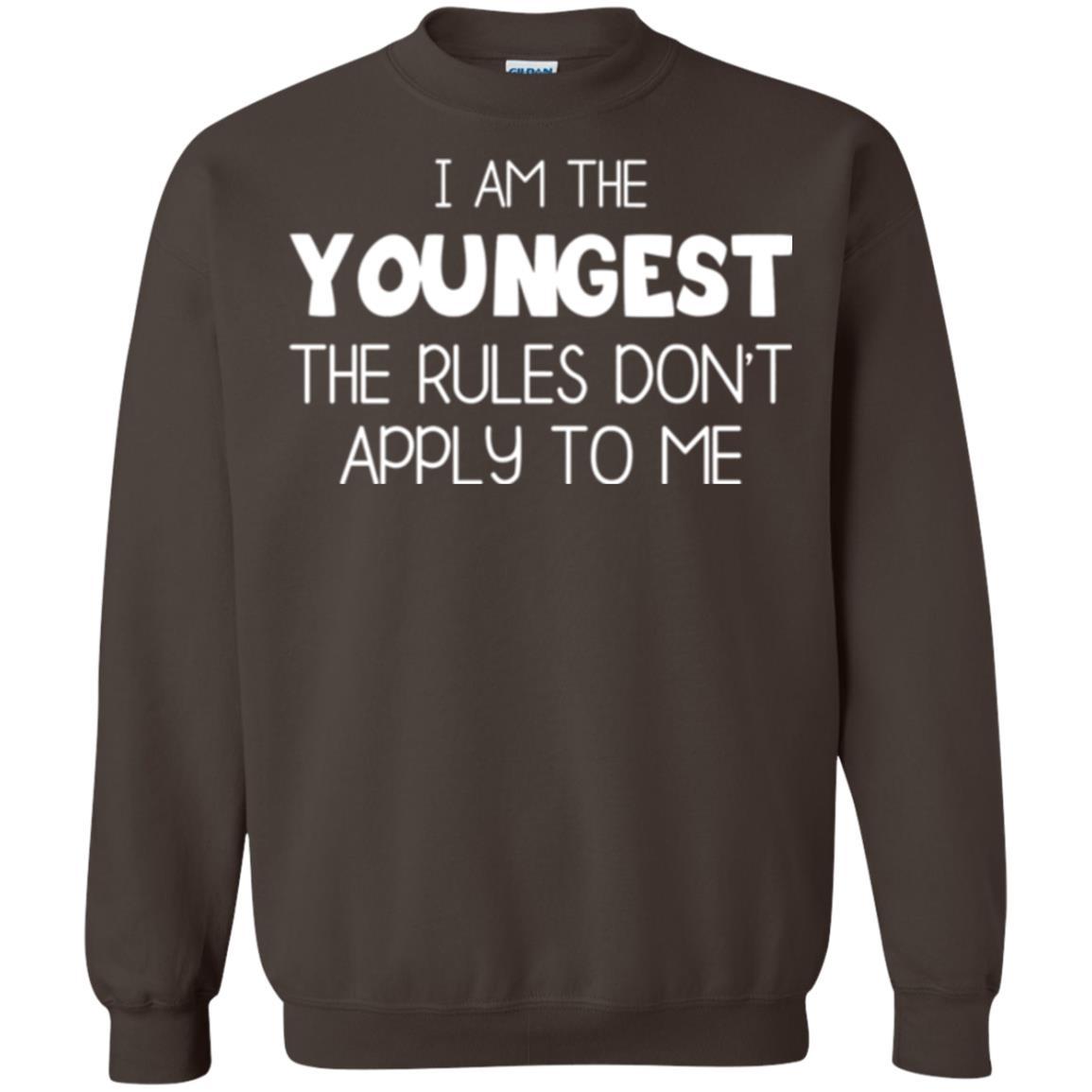 Family T-shirt I Am The Youngest The Rules Don't Apply To Me Dark Chocolate