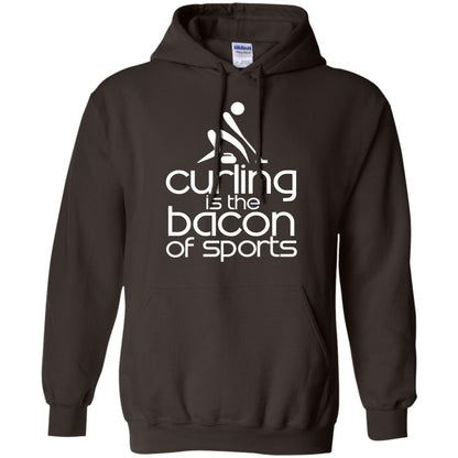 Funny Curling Is The Bacon Of Sports T-shirt Dark Chocolate