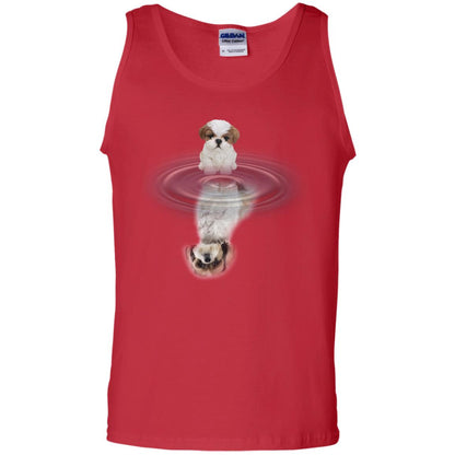 Little Shih Tzus And Big Shadow Shirt Red