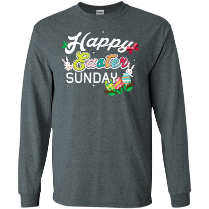 Christian T-shirt Happy Easter Sunday Dark Heather
