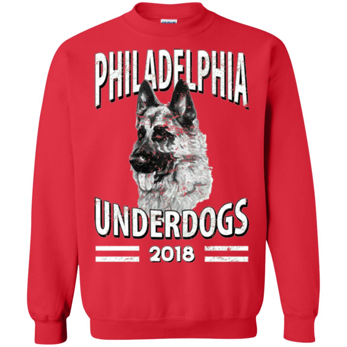 Dog Lover T-shirt Philadelphia Underdogs 2018 T-shirt Red