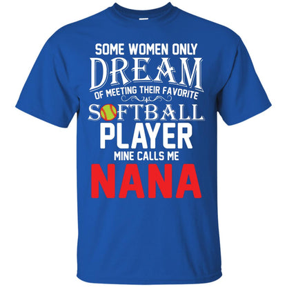 Softball Player Mine Calls Me Nana Softball Gift Shirt For Nana Royal