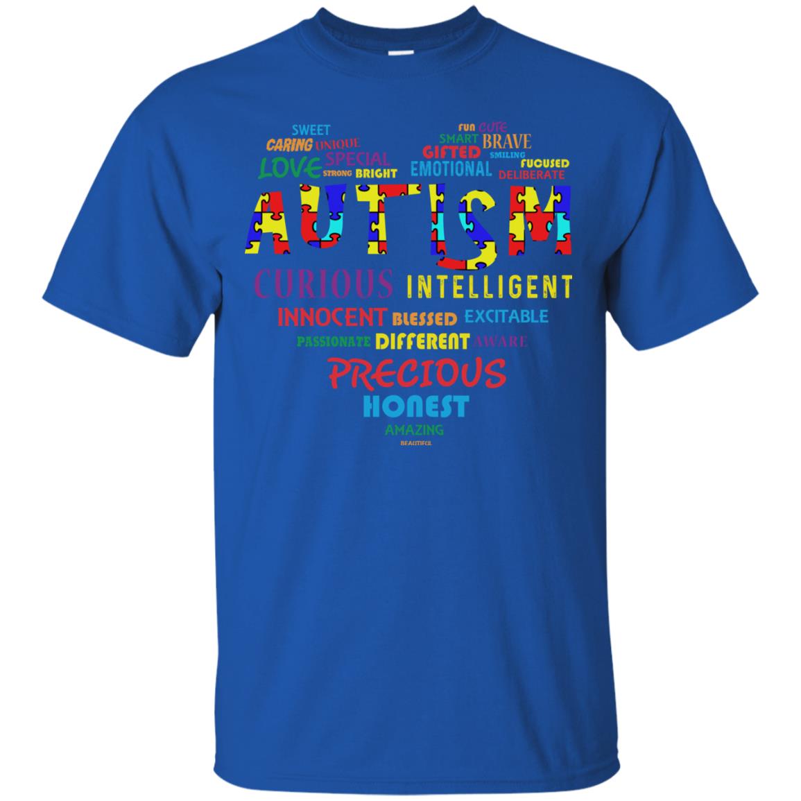 Sweet Caring Unique Love Special Autism Awareness T-shirt Royal