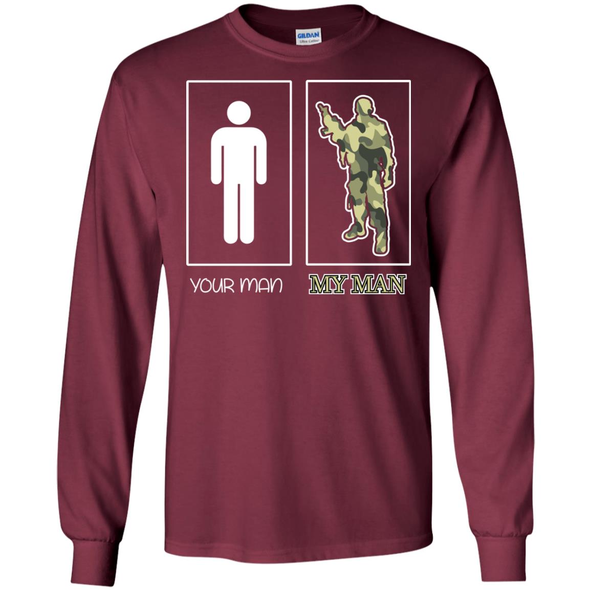 Your Man My Man Military Shirt Maroon