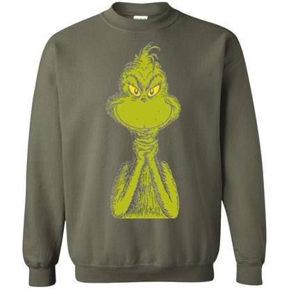 Dr. Seuss Classic Sly Grinch T-shirt Military Green