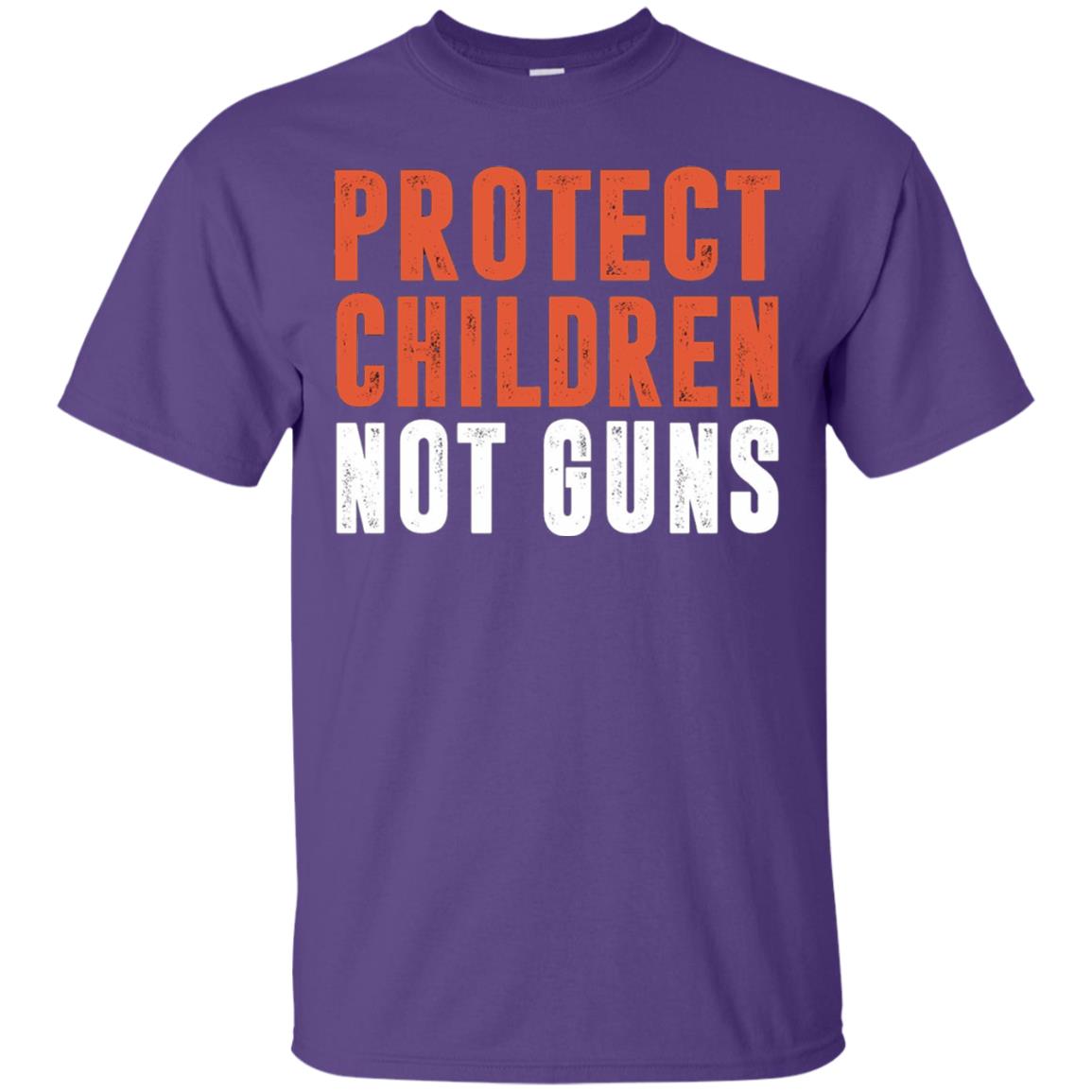 Protect Children Not Guns Quote Shirt Purple