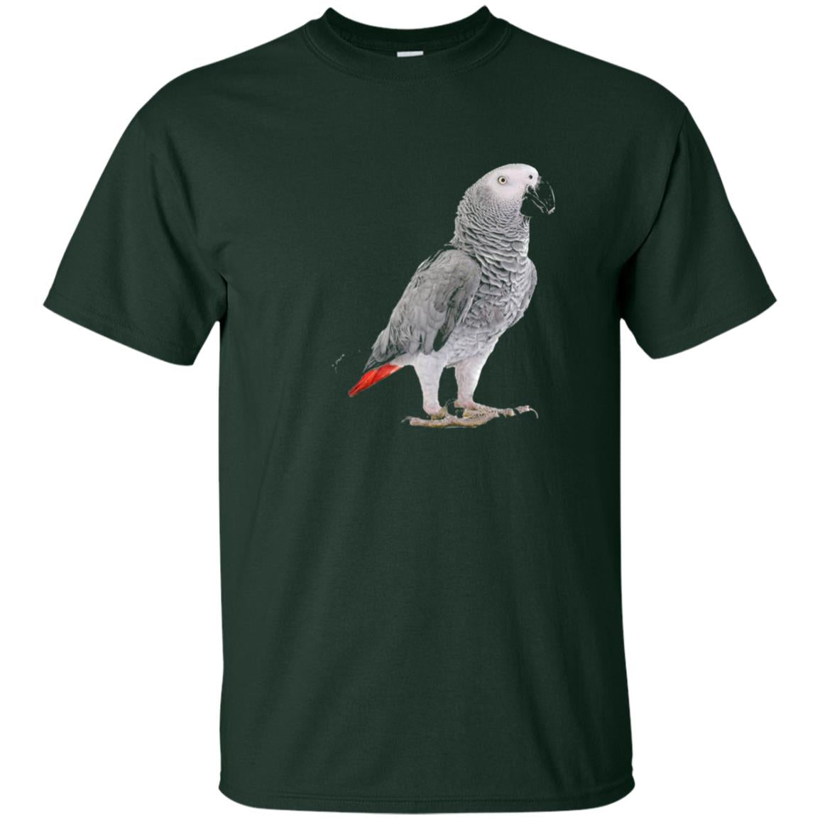 Funny African Grey Parrot Bird T-shirt Forest