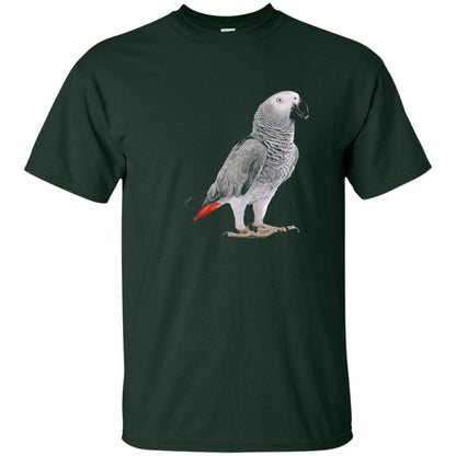 Funny African Grey Parrot Bird T-shirt Forest