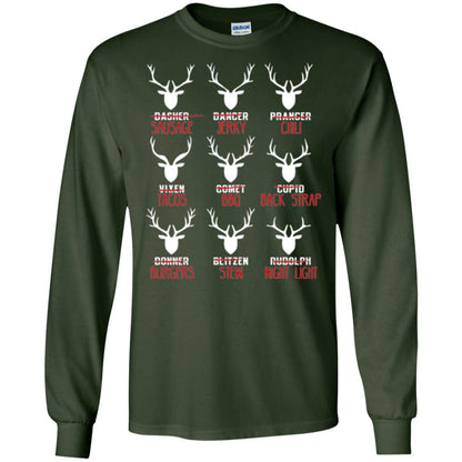 Christmas T-shirt Hunters All Of Santa's Reindeer Forest Green