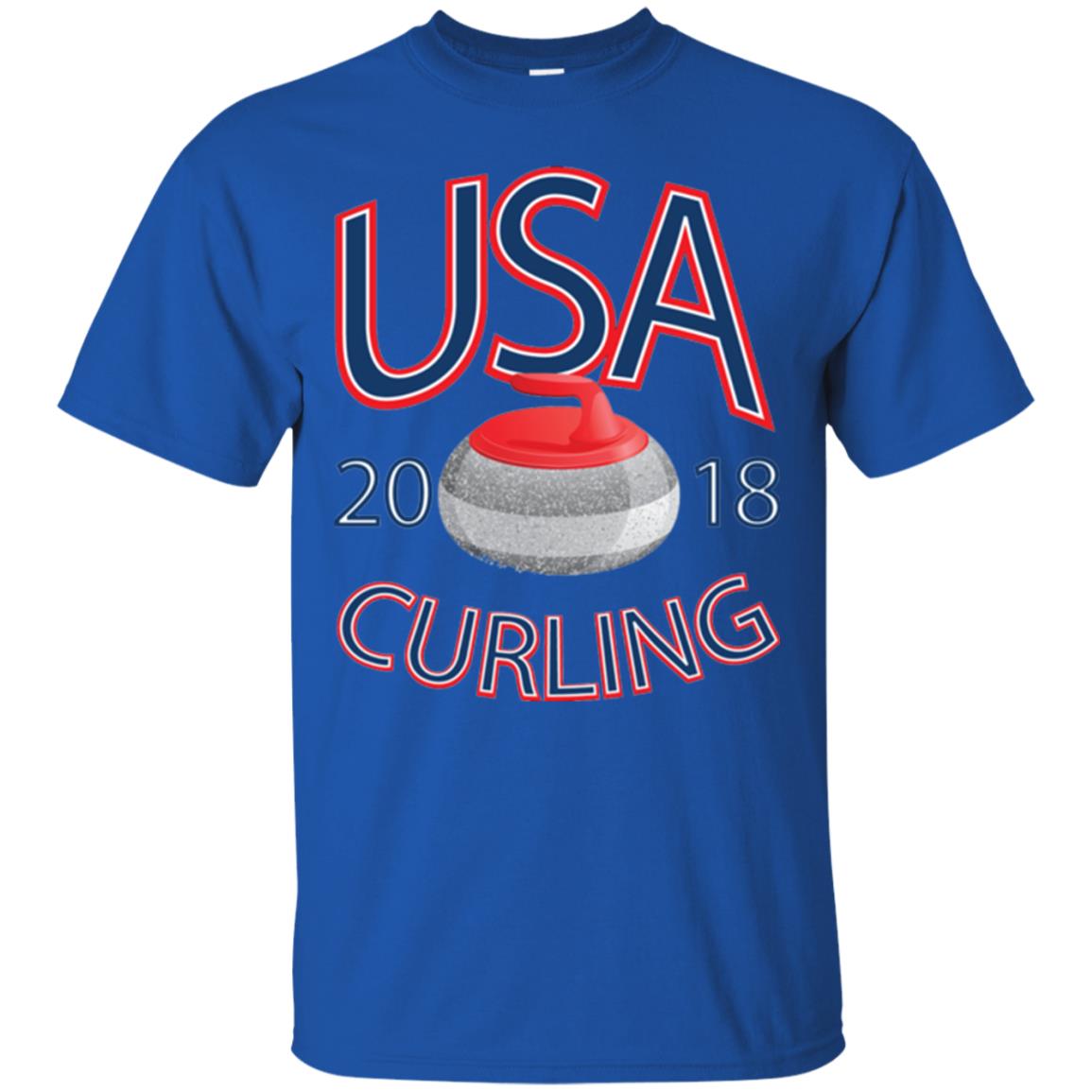 Usa 2018 Curling T-shirt Royal