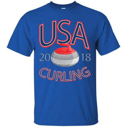 Usa 2018 Curling T-shirt Royal