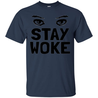 Stay Woke With Eyes T-shirt Women_s Rights Navy