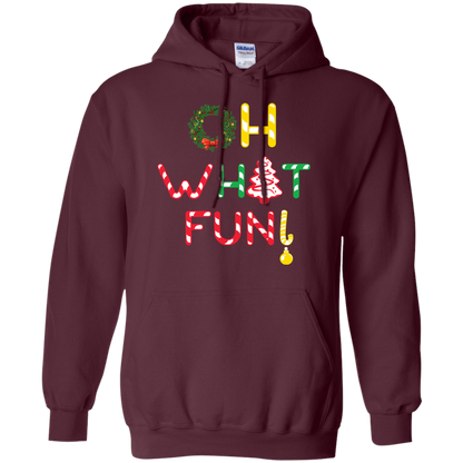 Christmas T-shirt Oh What Fun Maroon