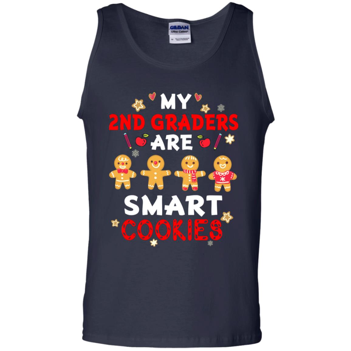 My 2nd Graders Are Smart Cookies X-mas Gift Shirt For Second Gradeteachers Navy