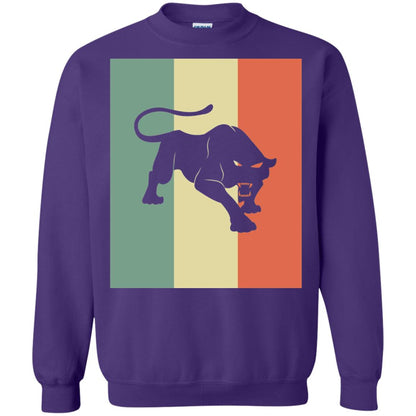 Black Panther Silhouette Gift Shirt Retro Vintage Classic Tee Purple