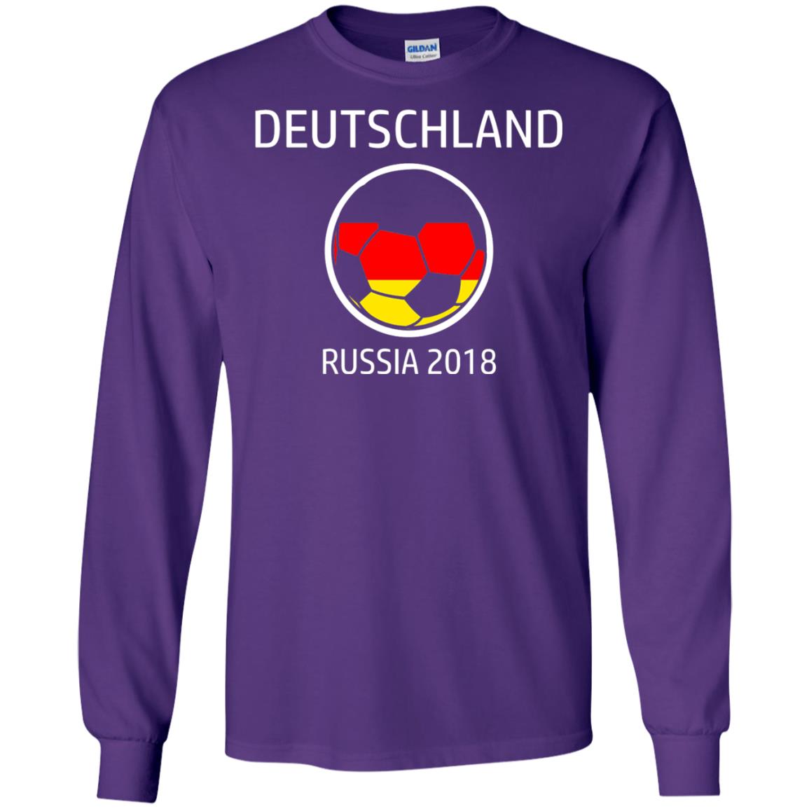 Deutschland Team Russia 2018 Soccer Fan T-shirt Purple