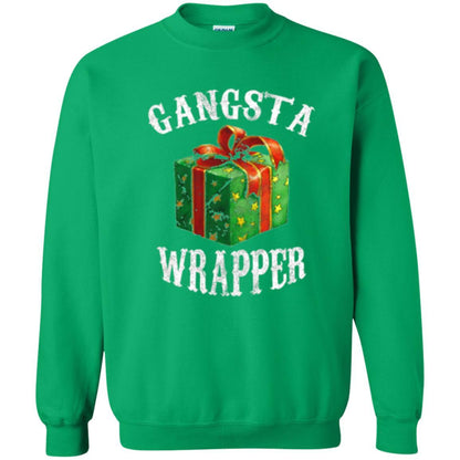 Christmas T-shirt Gangsta Wrapper Novelty Irish Green