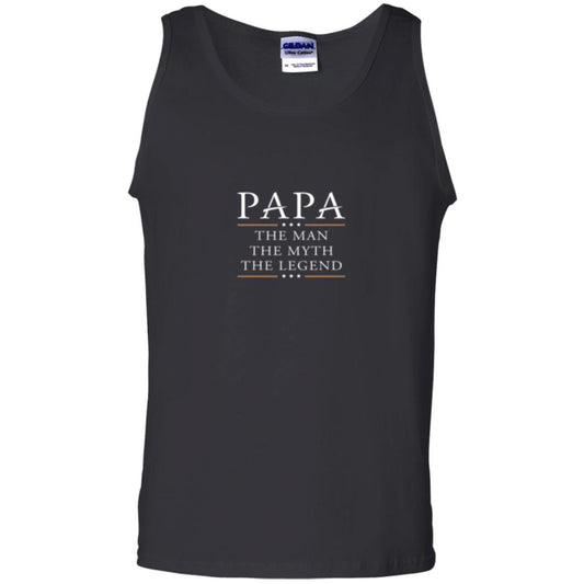 Family T-shirt Papa The Myth The Legend Black