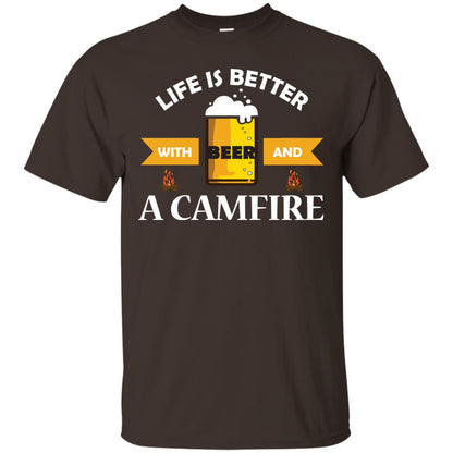 Life Is Better With Beer And A Camfire Shirt Dark Chocolate