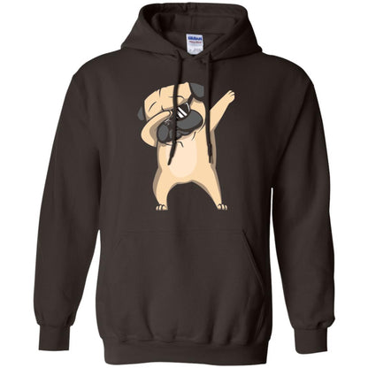 Dog Lover T-shirt Dabbing Pug T-shirt Dark Chocolate