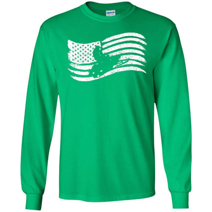 Snowmobile Rider T-shirt American Flag Irish Green