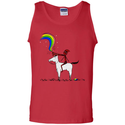 Deadpool With Unicorn Movie T-shirt Red
