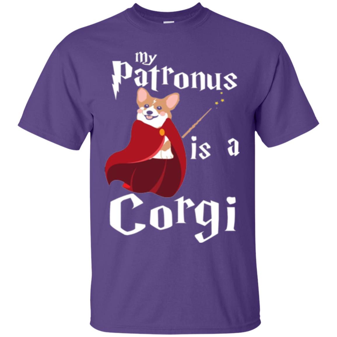 Dog Lover T-shirt My Patronus Is A Corgi Purple