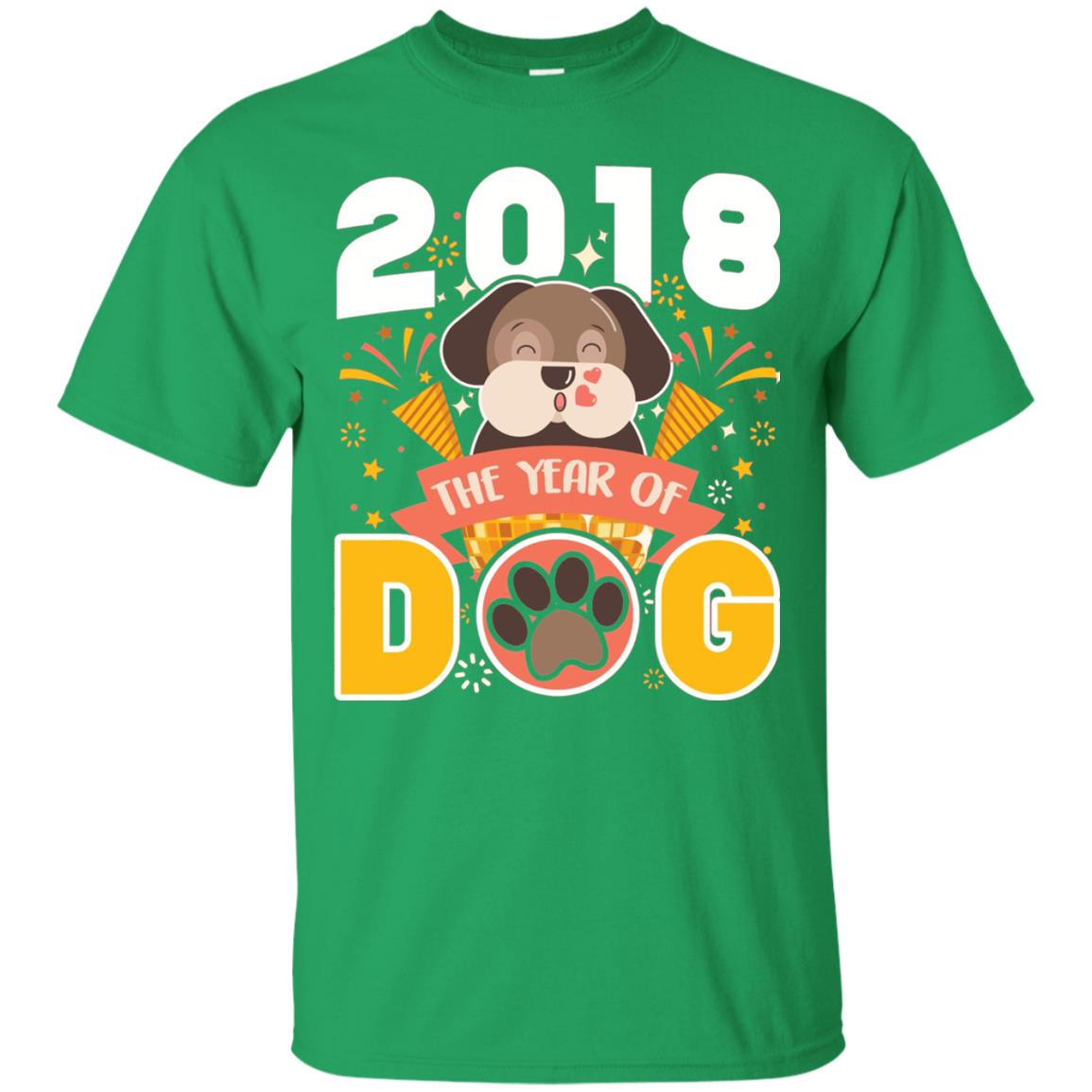 Funny Chinese New Year T-shirt 2018 The Year Of Dog Irish Green