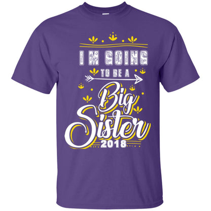 Family T-shirt I'm Going To Be A Big Sister 2018 Purple