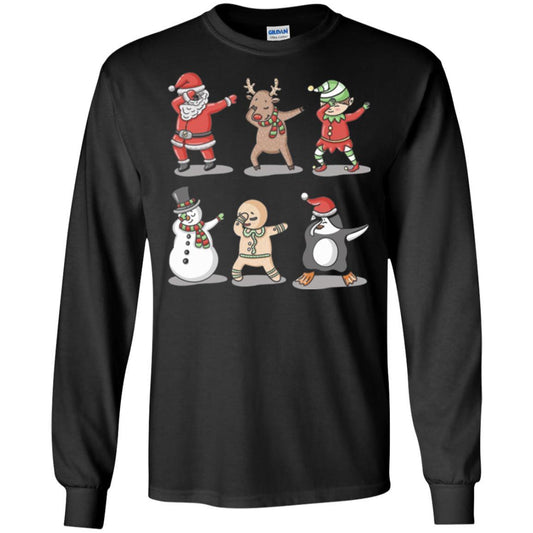 Christmas T-shirt Dabbing Santa Ugly Sweater Black