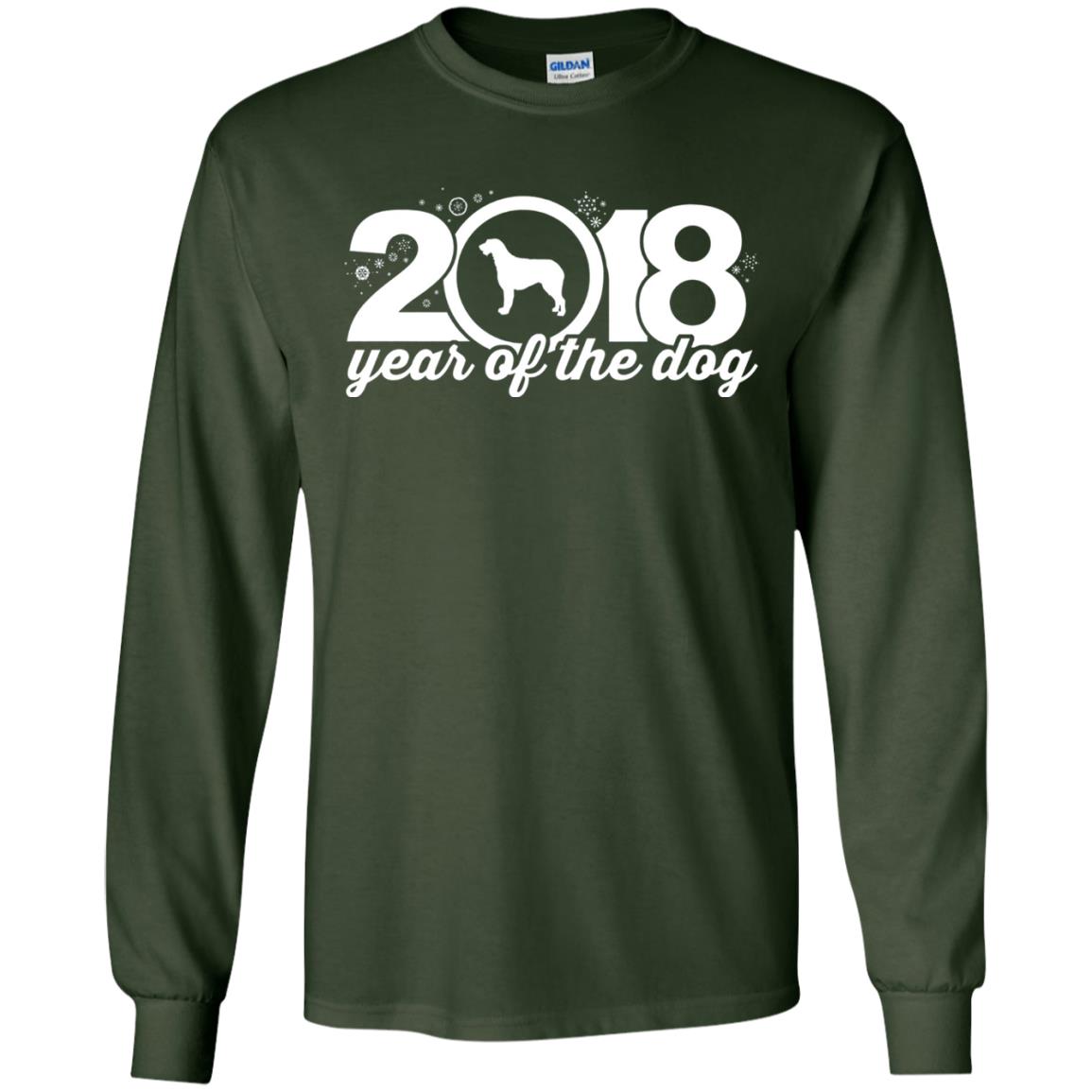 Irish Wolfhound Lover T-shirt 2018 Year Of The Dog New Year Forest Green
