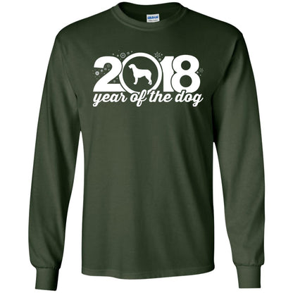 Irish Wolfhound Lover T-shirt 2018 Year Of The Dog New Year Forest Green