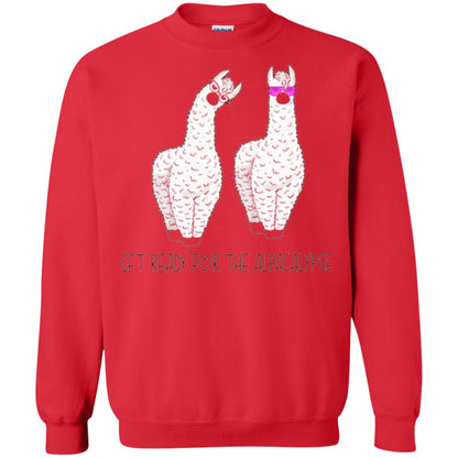 Funny Alpaca T-shirt Get Ready For The Alpacalypse Red