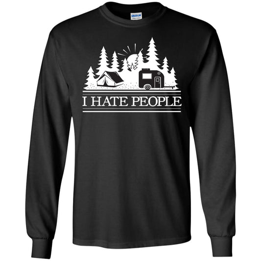 I Hate People Camping Lover Shirt Black