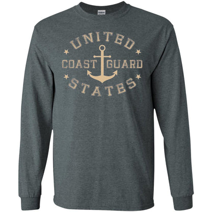 Coast Guard Birthday United States Anchor T-shirt Dark Heather
