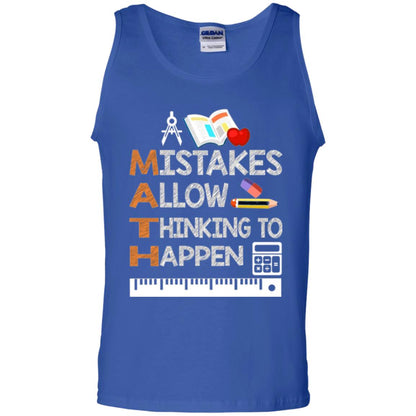 Math Lover T-shirt Mistakes Allow Thinking To Happen Royal