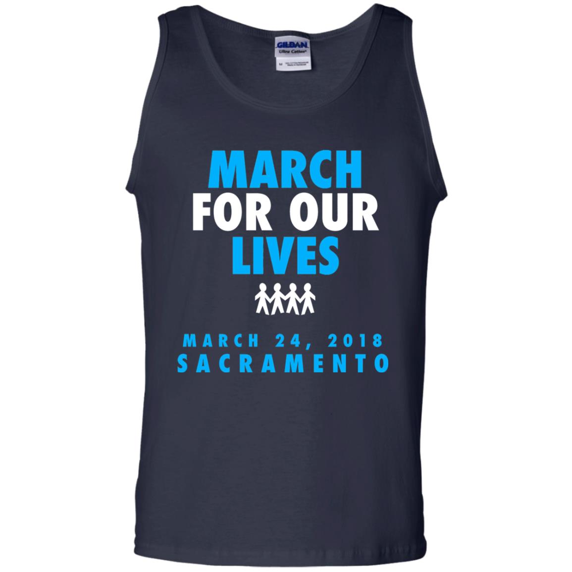 March For Our Lives March 24 2018 Sacramento Anti Gun T-shirt Navy