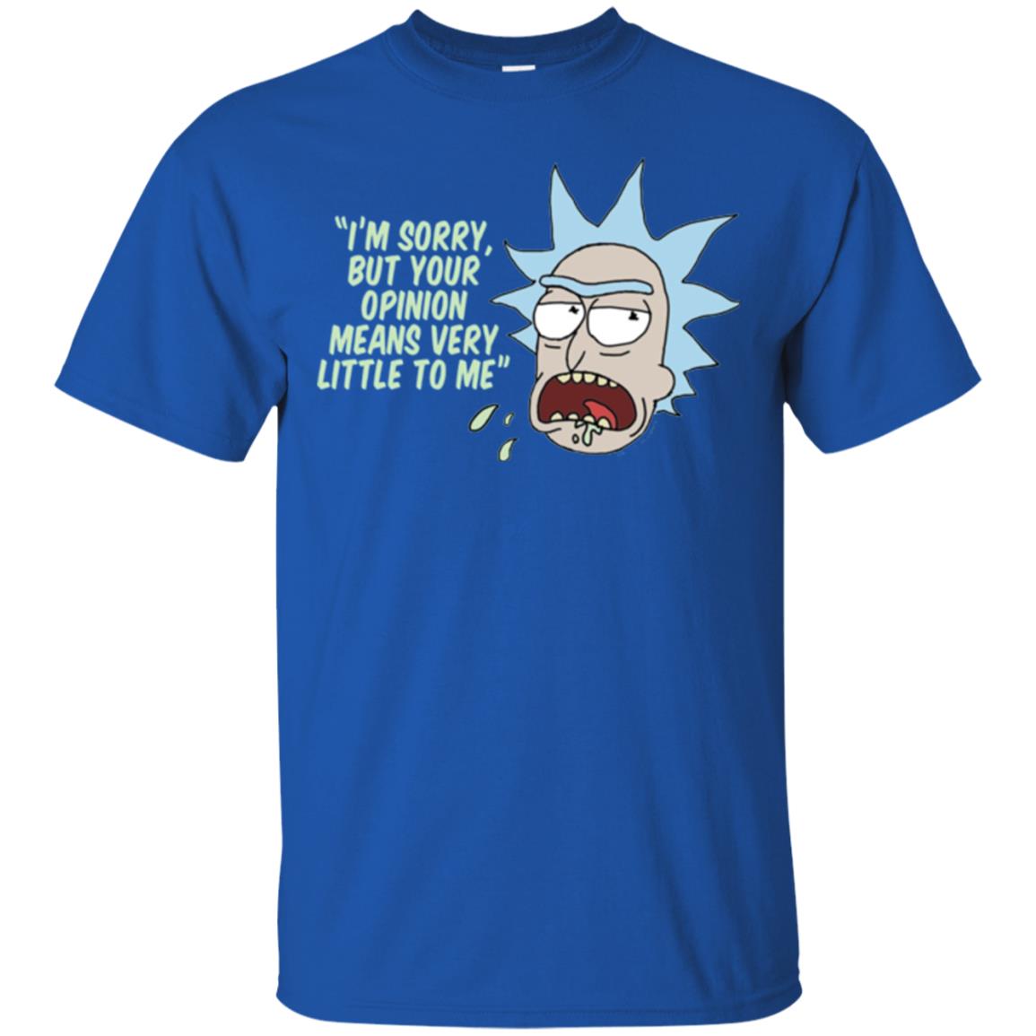 Rick And Morty T-shirt Your Opinion Means Very Little To Me Royal