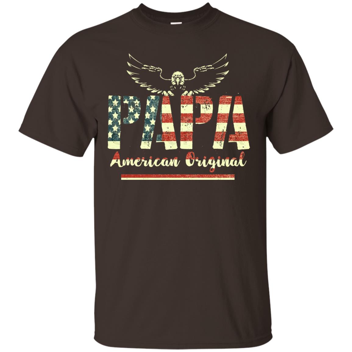 Papa American Original Grandparents T-shirt Dark Chocolate