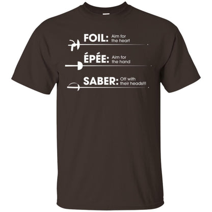 Fencing T-shirt Foil Saber Definition Dark Chocolate