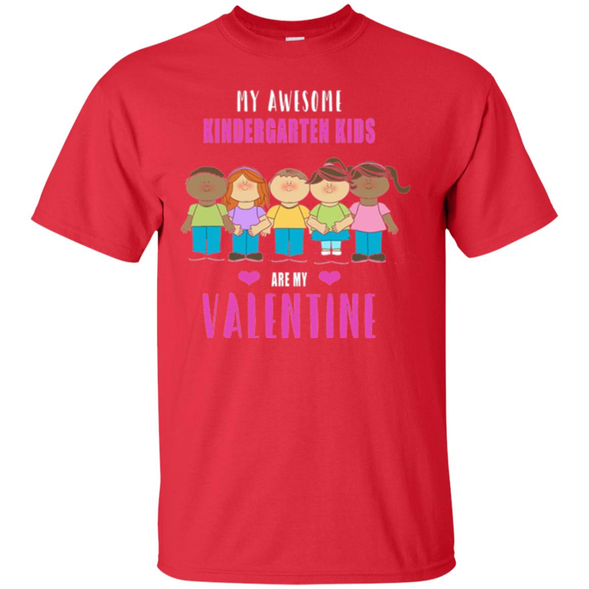 Kindergarten Teacher T-shirt My Awesome Kindergarten Kids Red