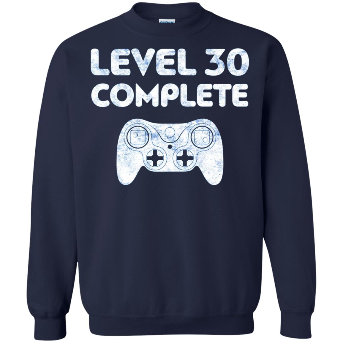 Level 30 Complete Video Gamer 30th Birthday Shirt Navy