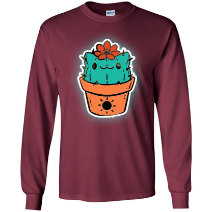 Cat Lovers T-shirt Catcus Maroon
