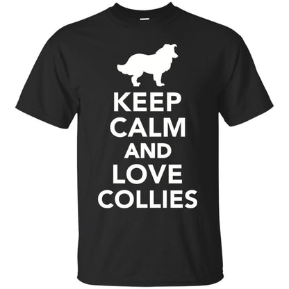 Keep Calm And Love Collies T-shirt Black