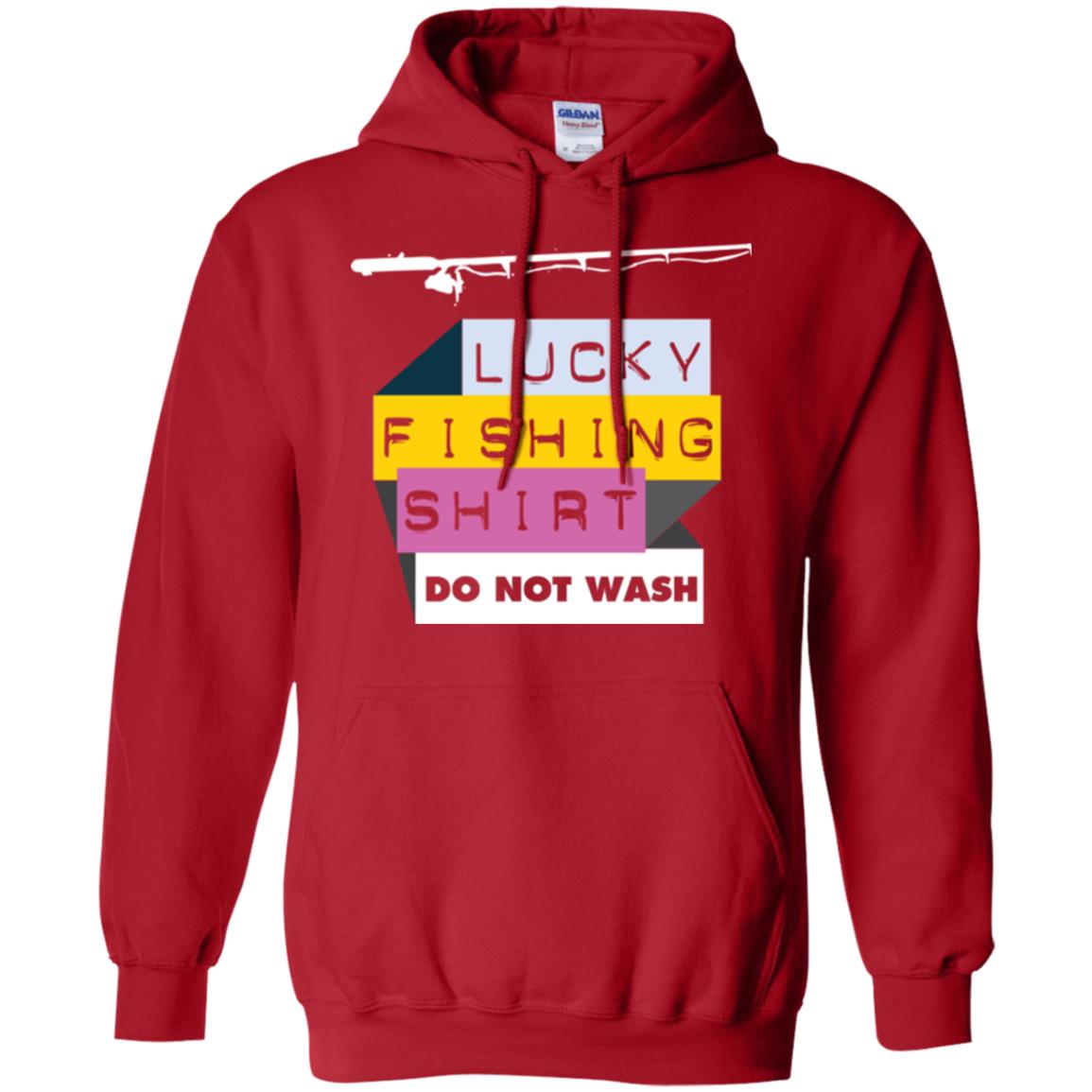 Fisherman T-shirt Lucky Fishing Shirt Do Not Wash Red