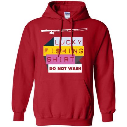 Fisherman T-shirt Lucky Fishing Shirt Do Not Wash Red