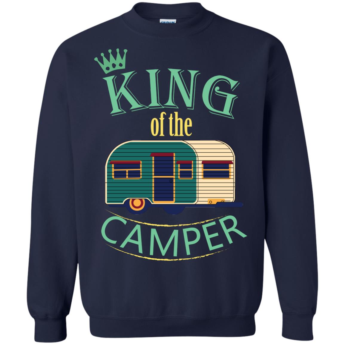 King Of The Camper Camping Lover Shirt Navy