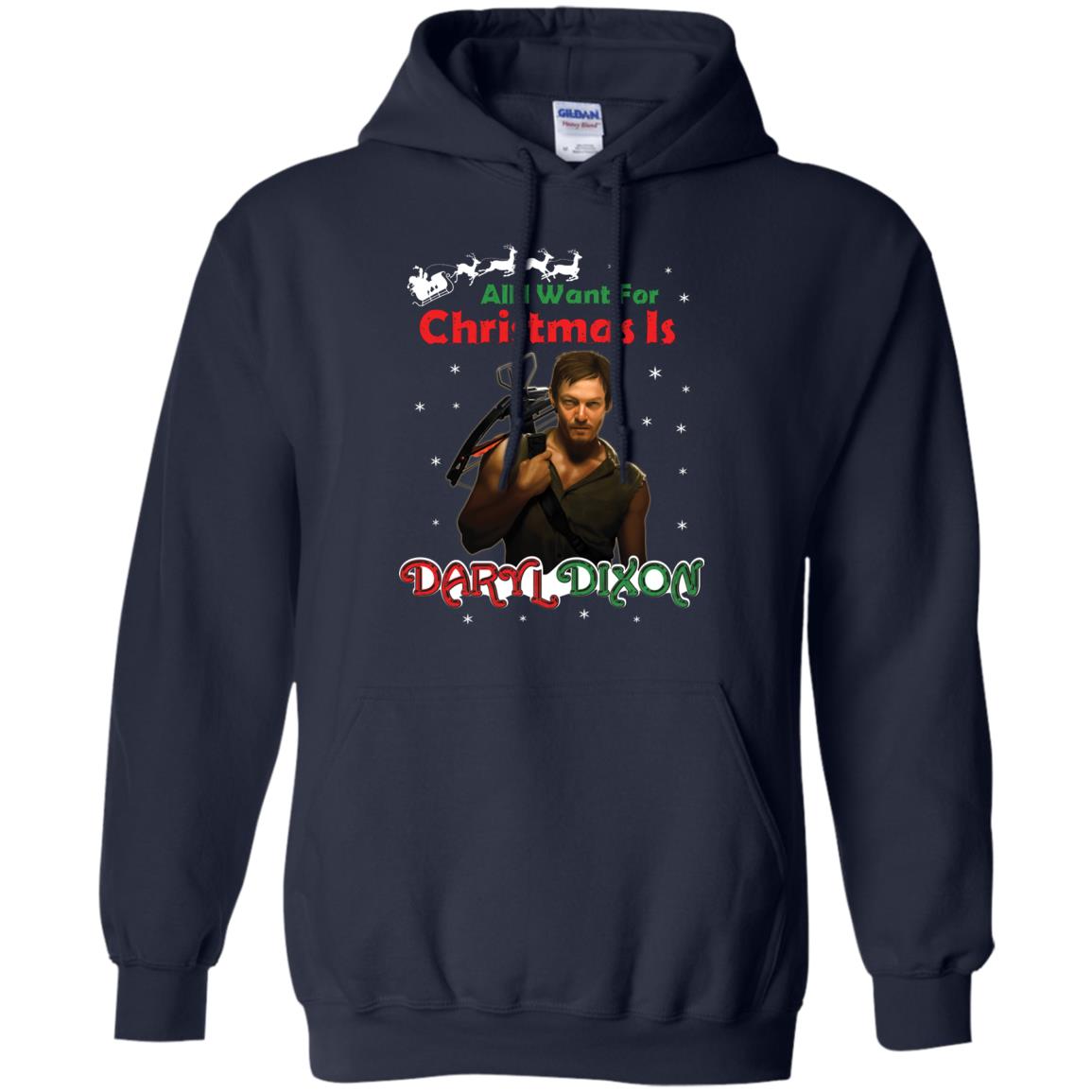 All I Want For Christmas Is Daryl Dixon Shirt Navy